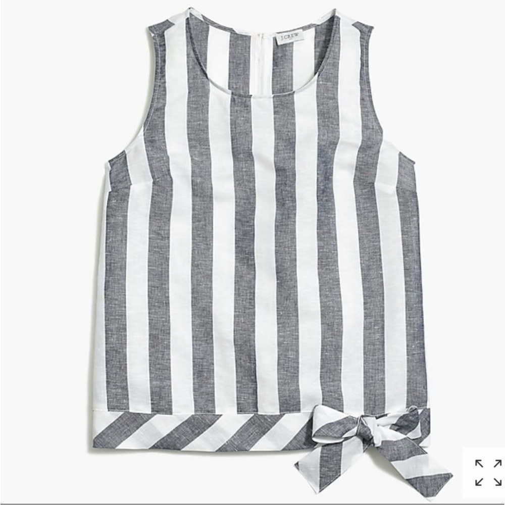 Linen tie waist tank